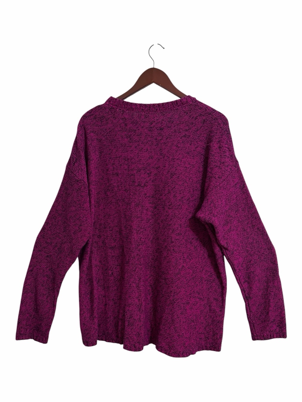 Philosophy Magenta & White  Marled Crewneck Hi Lo Sweater Sz XXL - Picture 5 of 7